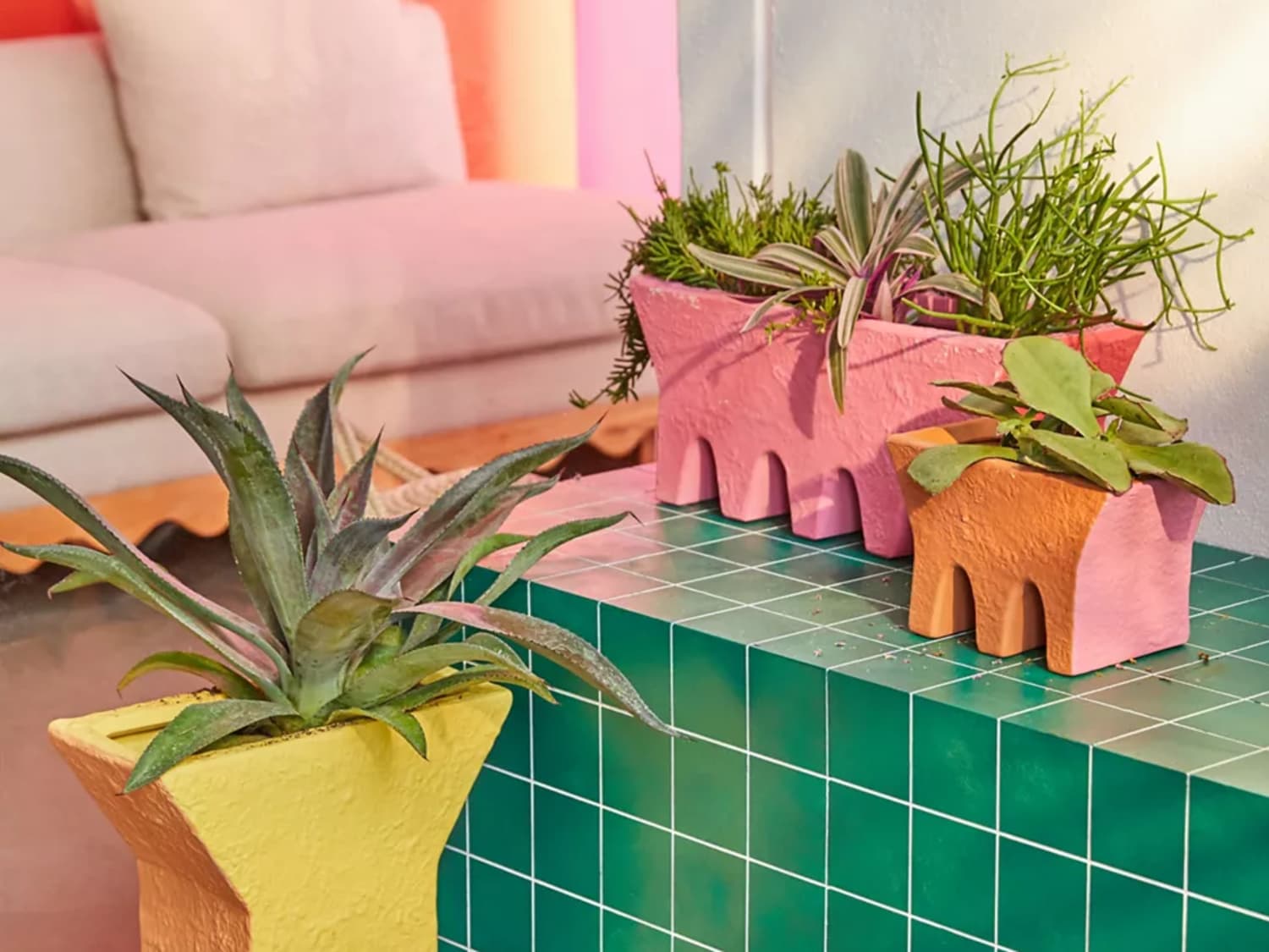 Square outlet tile table